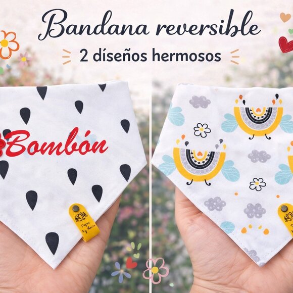 Pepa by Murr Other - Handmade Reversible Dog Bandana – Fits Up to 14" Neck